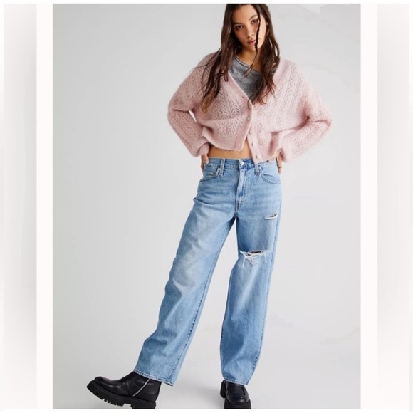 Levi's Denim - Levi’s Women’s ‘94 Baggy Jean Size 31 Distressed Medium Light Wash High Rise